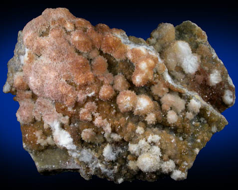 Strontianite with Calcite from Meckley's Quarry, 1.2 km south of Mandata, Northumberland County, Pennsylvania