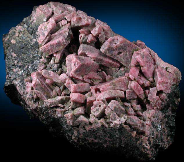 Rhodonite with Franklinite from Franklin, Sussex County, New Jersey (Type Locality for Franklinite)