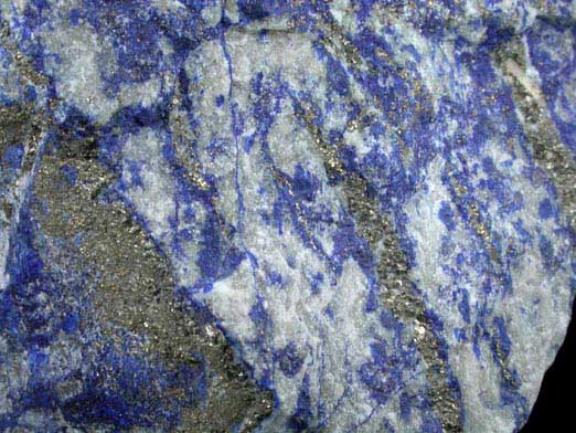 Lazurite var. Lapis Lazuli with Pyrite from Sar-e-Sang, Kokscha Valley, Badakshan, Afghanistan (Type Locality for Lazurite)