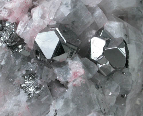 Carrollite in Calcite from Kamoto Mine, Kolwezi, Katanga (Shaba) Province, Democratic Republic of the Congo