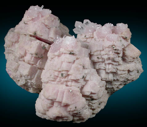 Rhodochrosite with Quartz and Pyrite from Emma Mine, Butte Mining District, Summit Valley, Silver Bow County, Montana