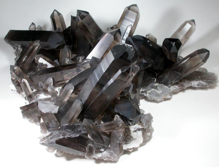 Quartz var. Smoky Quartz Crystals from Sierra Blanca, White Mountain Wilderness, Lincoln County, New Mexico