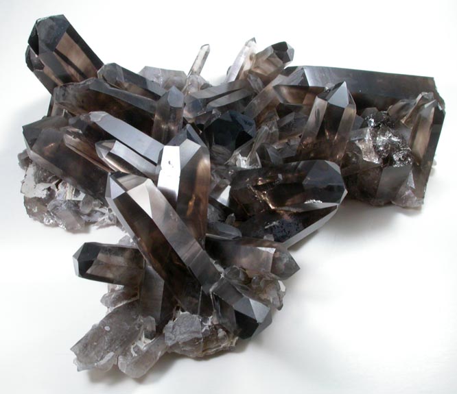 Quartz var. Smoky Quartz Crystals from Sierra Blanca, White Mountain Wilderness, Lincoln County, New Mexico