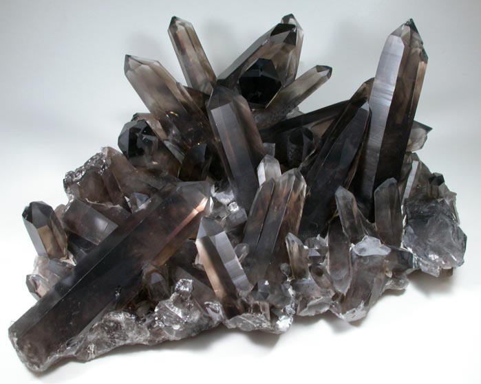 Quartz var. Smoky Quartz Crystals from Sierra Blanca, White Mountain Wilderness, Lincoln County, New Mexico