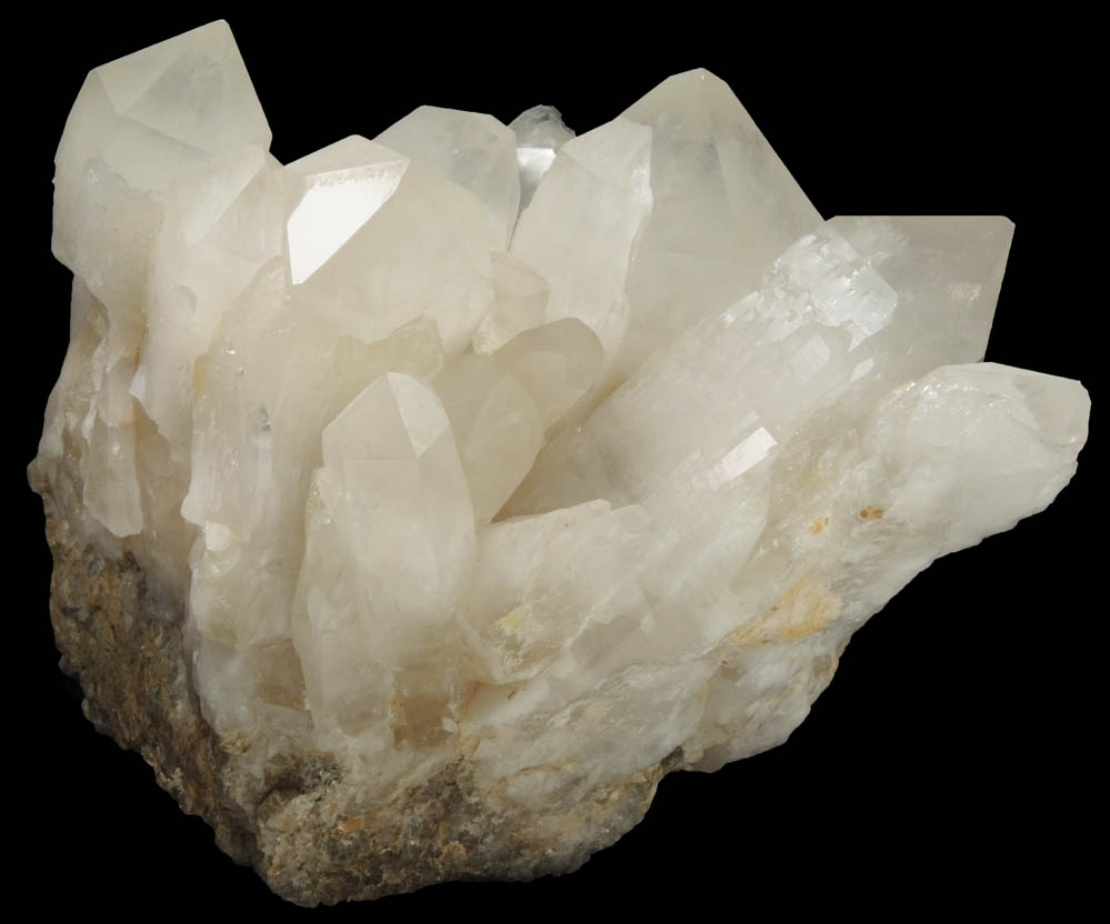 Quartz var. Milky Quartz Crystals from west flank of Long Hill, Haddam, Middlesex County, Connecticut