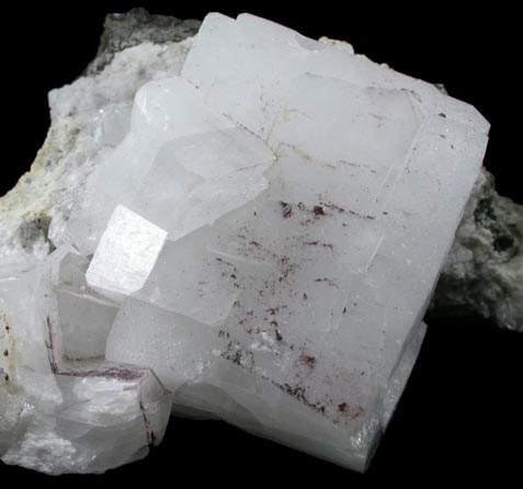 Apophyllite with Hematite from Prospect Park Quarry, Prospect Park, Passaic County, New Jersey