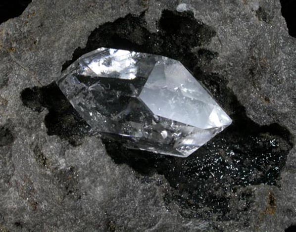 Quartz var. Herkimer Diamonds in dolostone from Middleville, Herkimer County, New York