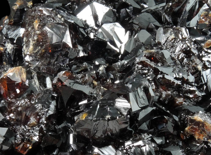 Sphalerite on limestone from Cumberland Mine, Smith County, Tennessee