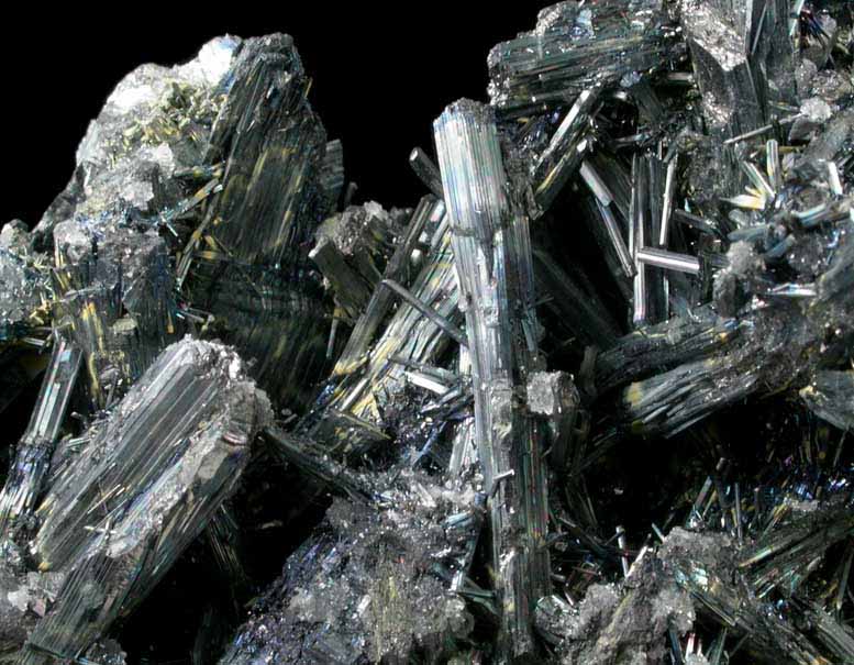 Stibnite from Xikuangshan, 12 km northeast of Lengshuijiang, Hunan Province, China