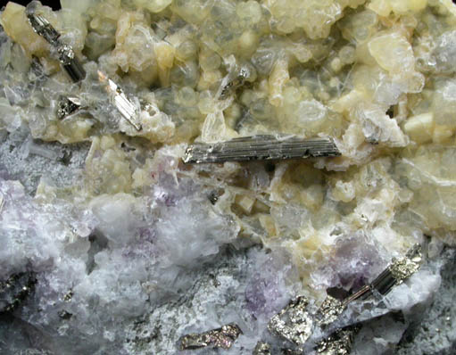 Calaverite with Fluorite from Cripple Creek District, Teller County, Colorado