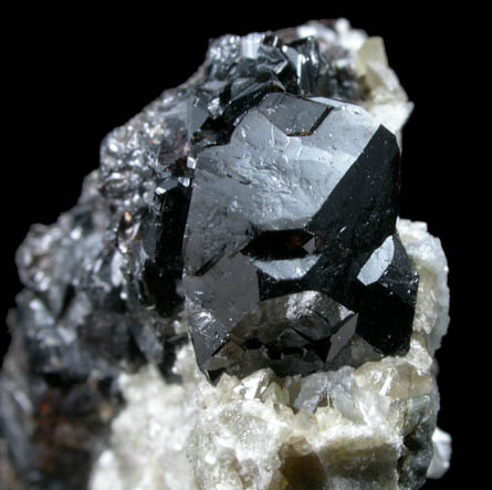 Cassiterite on Siderite from Panasqueira Mine, Barroca Grande, 21 km. west of Fundao, Castelo Branco, Portugal