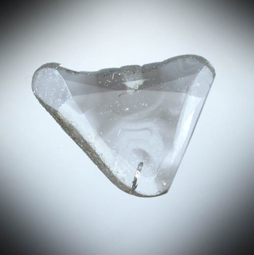 Diamond (0.73 carat polished slice with sector-zoned inclusions) from Zimbabwe