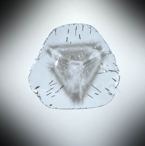 Diamond (0.32 carat polished slice with sector-zoned inclusions) from Zimbabwe