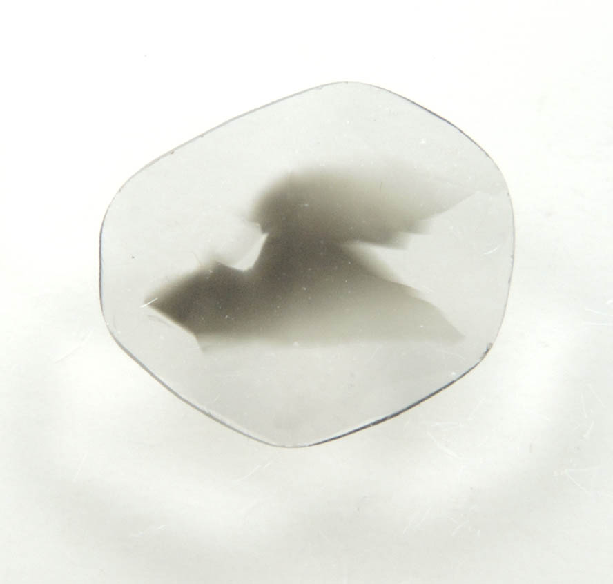 Diamond (0.37 carat polished slice with sector-zoned inclusions) from Zimbabwe