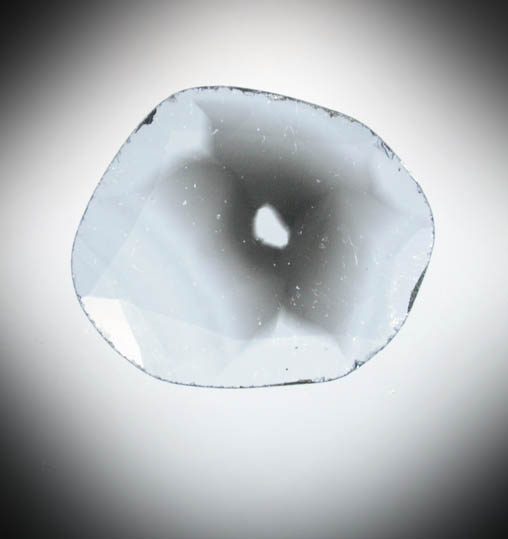 Diamond (0.36 carat polished slice with sector-zoned inclusions) from Zimbabwe