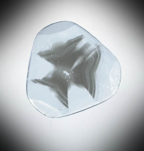 Diamond (0.29 carat polished slice with sector-zoned inclusions) from Zimbabwe
