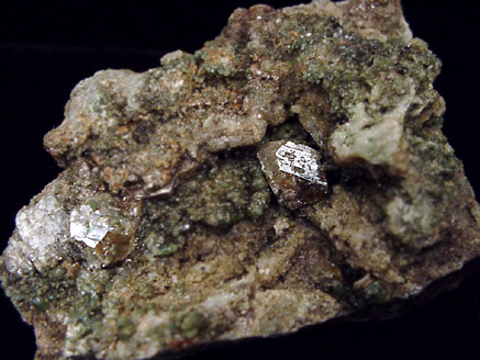 Titanite var. Sphene, Diopside, Grossular from Pitts-Tenney Quarry, Minot, Androscoggin County, Maine