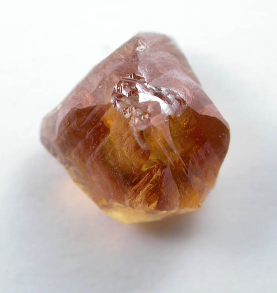 Diamond (1.32 carat fancy orange-brown asymmetric crystal) from Zvishavane, Zimbabwe