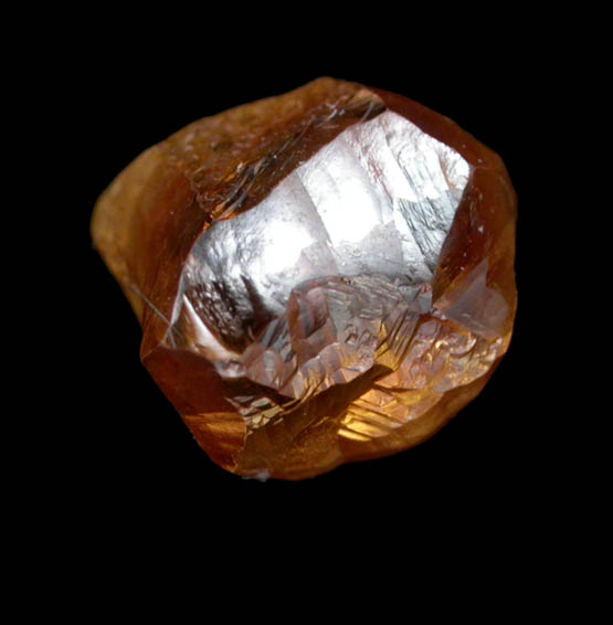 Diamond (1.32 carat fancy orange-brown asymmetric crystal) from Zvishavane, Zimbabwe