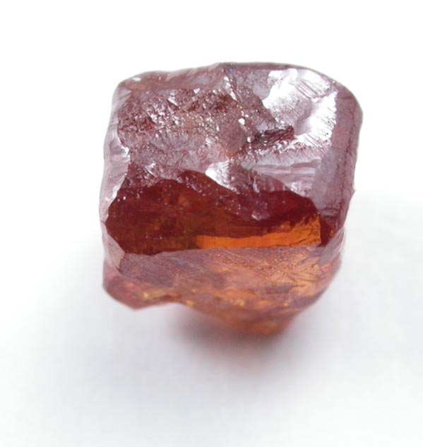 Diamond (0.94 carat fancy orange-brown cubic crystal) from Zvishavane, Zimbabwe