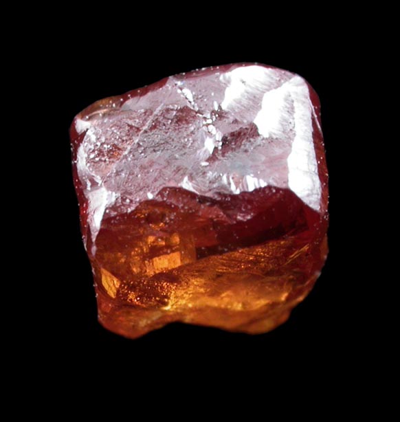Diamond (0.94 carat fancy orange-brown cubic crystal) from Zvishavane, Zimbabwe