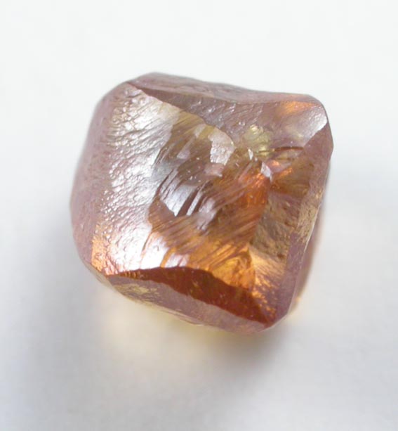 Diamond (1.09 carat fancy orange-brown cubic crystal) from Zvishavane, Zimbabwe