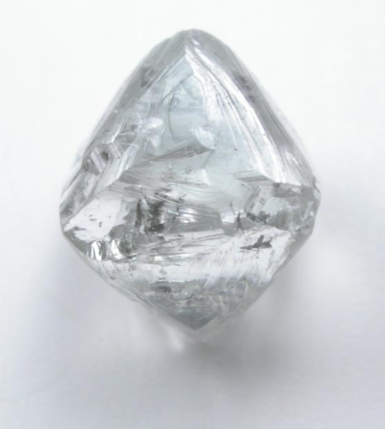 Diamond (2.10 carat pale-gray octahedral crystal) from Jwaneng Mine, Naledi River Valley, Botswana