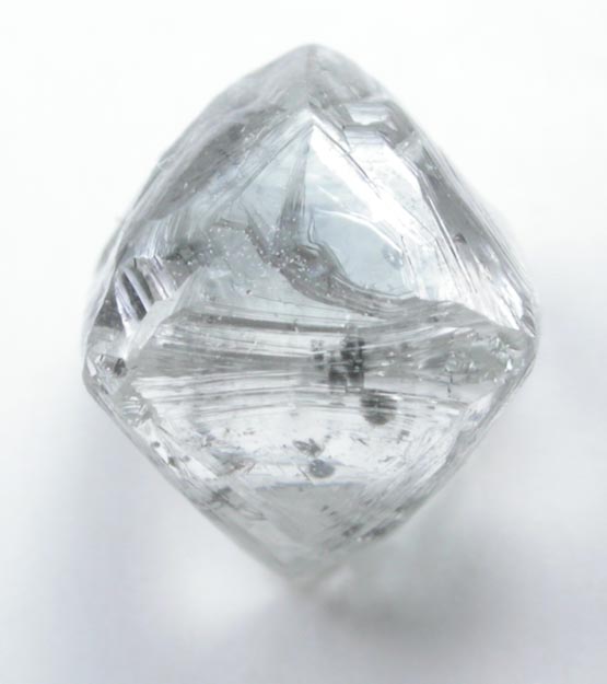 Diamond (2.10 carat pale-gray octahedral crystal) from Jwaneng Mine, Naledi River Valley, Botswana