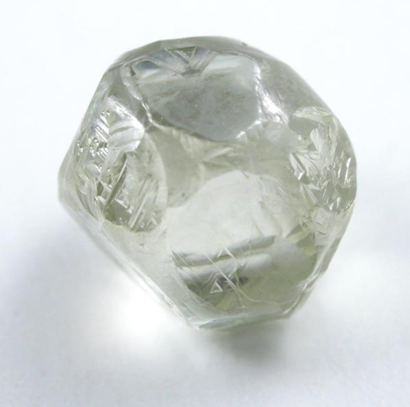 Diamond (1.76 carat cuttable yellow-gray complex crystal) from Jwaneng Mine, Naledi River Valley, Botswana