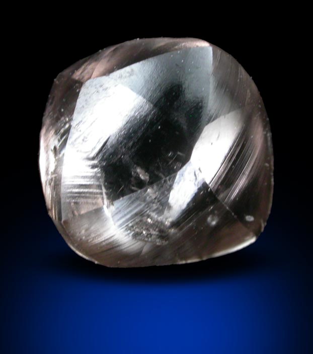 Diamond (1.83 carat brown flattened lens-shaped crystal) from Jwaneng Mine, Naledi River Valley, Botswana