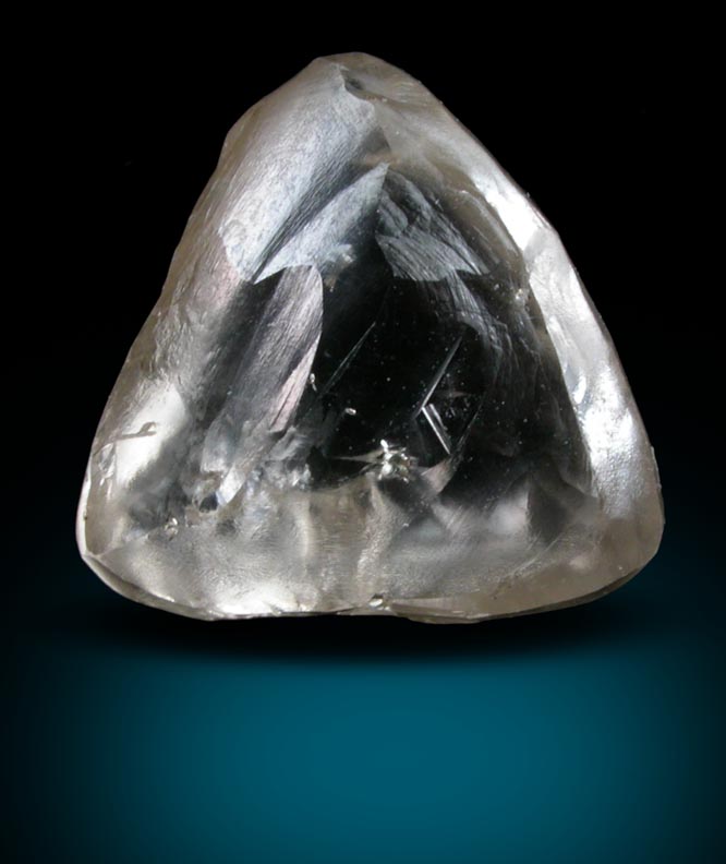 Diamond (2.67 carat pale light-brown macle, twinned crystal) from Jwaneng Mine, Naledi River Valley, Botswana