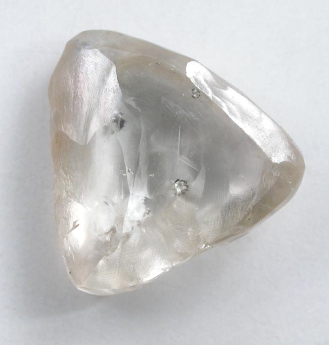 Diamond (2.67 carat pale light-brown macle, twinned crystal) from Jwaneng Mine, Naledi River Valley, Botswana