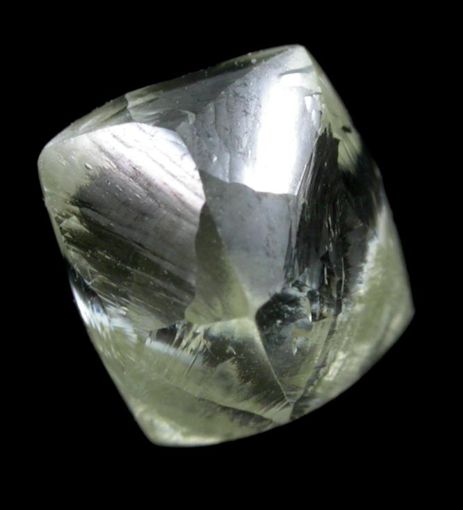 Diamond (1.74 carat cuttable yellow dodecahedral crystal) from Catoca Mine, Lunda Norte, Angola