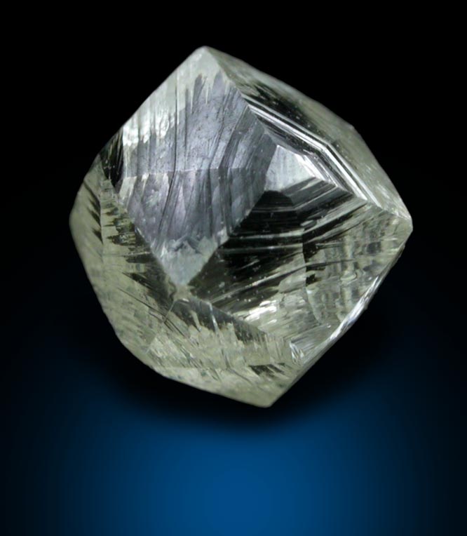 Diamond (1.75 carat cuttable yellow dodecahedral crystal) from Catoca Mine, Lunda Norte, Angola