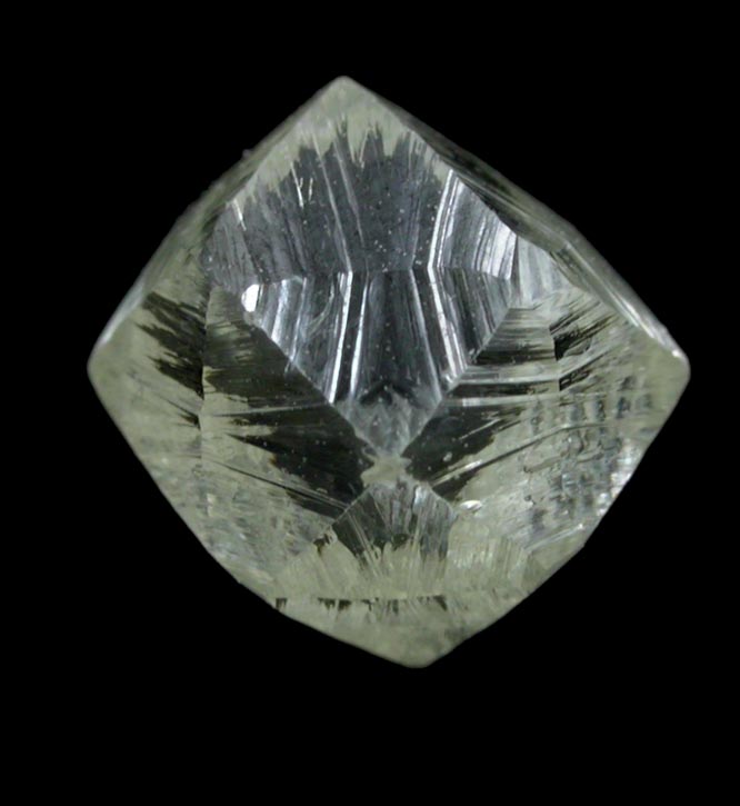 Diamond (1.75 carat cuttable yellow dodecahedral crystal) from Catoca Mine, Lunda Norte, Angola