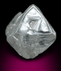 Diamond (6.78 carat pale yellowish-gray octahedral crystals) from Mirny, Republic of Sakha, Siberia, Russia