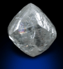 Diamond (4.46 carat pale yellowish-gray octahedral crystal) from Mirny, Republic of Sakha, Siberia, Russia