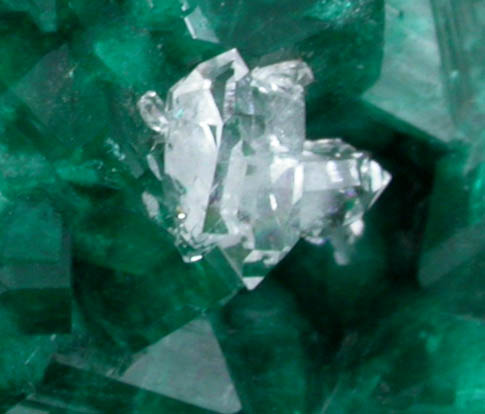 Dioptase with Quartz from Mindouli, Kindanba District, Pool Department, Republic of Congo