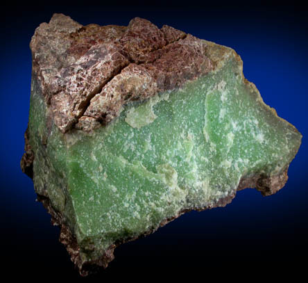 Quartz var. Chrysoprase from Yerilla Mine, 13 km south of Yerilla Station, Western Australia, Australia