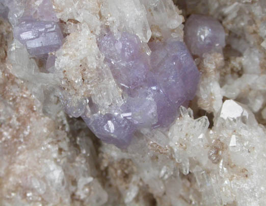 Fluorapatite on Quartz and Albite from Harvard Quarry, Noyes Mountain, Greenwood, Oxford County, Maine