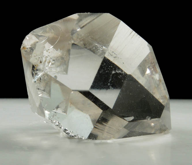 Quartz var. Herkimer Diamond with Pyrobitumen inclusions from Herkimer Diamond Development Mine, Middleville, Herkimer County, New York