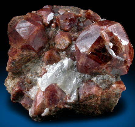 Grossular Garnet in Quartz from Coyote Ridge, southwest of Bishop, Inyo County, California