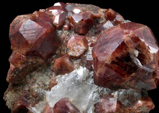 Grossular Garnet in Quartz from Coyote Ridge, southwest of Bishop, Inyo County, California