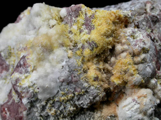 Wickenburgite with Mimetite from Moon Anchor Mine, Osborn District, Maricopa County, Arizona