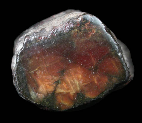 Andalusite var. Chiastolite from Lancaster, Worcester County, Massachusetts