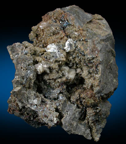 Tennantite on Siderite with Nacrite and Chalcopyrite from Dresser Industries Quarry, Walton, Nova Scotia, Canada