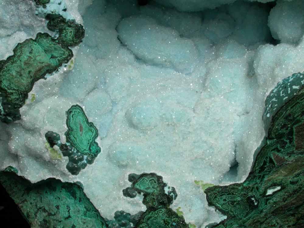 Chrysocolla with Quartz overgrowth from Twin Buttes Mine, Pima County, Arizona