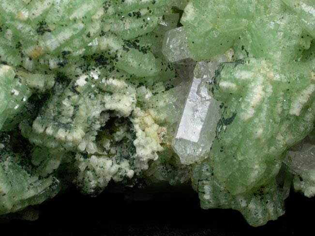 Prehnite, Quartz, Epidote from Djebel Melh, Bou Arfa, Figuig, Oriental Region, Morocco