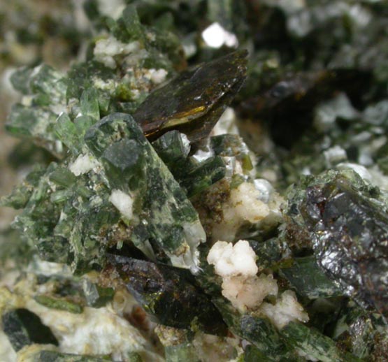 Epidote, Actinolite, Titanite, Albite from Cedar Mountain Quarry, near Mitchells, Culpeper County, Virginia