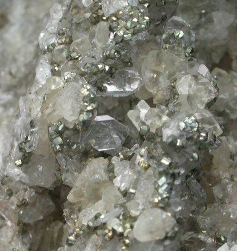 Celestine, Calcite, Pyrite from Briar Gypsum Mine, Howard County, Arkansas